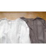 コットンリネンボイルレース　ブラウス