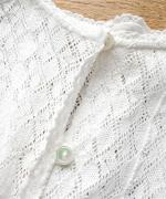 コットンリネンボイルレース　ブラウス