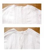 コットンリネンボイルレース　ブラウス