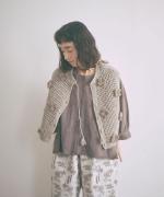 コットンリネンボイルレース　ブラウス