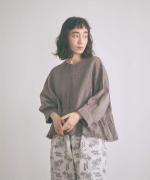 コットンリネンボイルレース　ブラウス