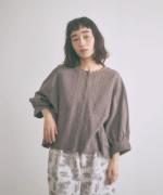 コットンリネンボイルレース　ブラウス