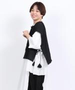 コットンリネンボイルレース　ベスト