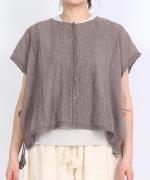 コットンリネンボイルレース　ベスト