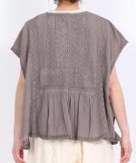 コットンリネンボイルレース　ベスト