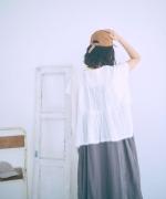 コットンリネンボイルレース　ベスト