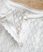 コットンリネンボイルレース　ベスト