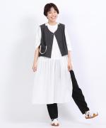 コットンブロードシャンブレー　ベスト