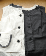 コットンブロードシャンブレー　ベスト