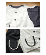 コットンブロードシャンブレー　ベスト