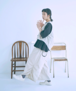 コットンブロードシャンブレー　パンツ