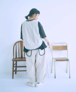 コットンブロードシャンブレー　パンツ