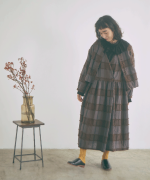 ブロックチェックカットジャガード　ボレロブラウス