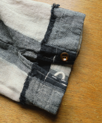 ブロックチェックカットジャガード　ボレロブラウス