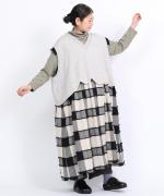 ブロックチェックカットジャガード　ワンピース