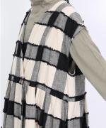 ブロックチェックカットジャガード　ワンピース