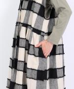 ブロックチェックカットジャガード　ワンピース