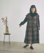 ブロックチェックカットジャガード　ワンピース