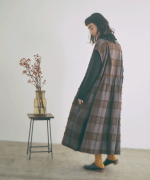 ブロックチェックカットジャガード　ワンピース