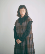 ブロックチェックカットジャガード　ワンピース