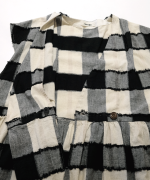 ブロックチェックカットジャガード　ワンピース