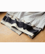 ブロックチェックカットジャガード　バルーンパンツ