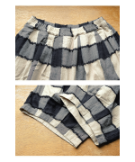 ブロックチェックカットジャガード　バルーンパンツ