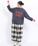 ブロックチェックカットジャガード　バルーンパンツ