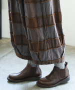 ブロックチェックカットジャガード　バルーンパンツ