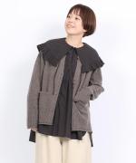 ふわふわコットン　フリルフードプルオーバー