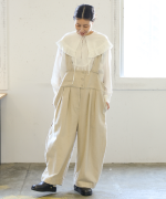 ふわふわコットン　フリルフードプルオーバー