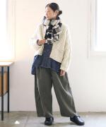 コットンツイル　ワイドパンツ