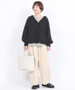 コットンツイル　ワイドパンツ