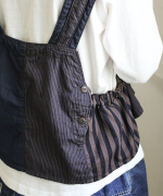 デニム×ヒッコリーストライプ　ビスチェ