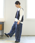 デニム×ヒッコリーストライプ　ビスチェ