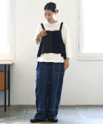 デニム×ヒッコリーストライプ　ビスチェ