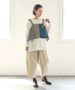 デニム×ヒッコリーストライプ　ビスチェ