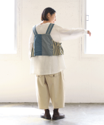 デニム×ヒッコリーストライプ　ビスチェ