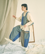 デニム×ヒッコリーストライプ　ビスチェ