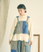 デニム×ヒッコリーストライプ　ビスチェ