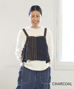 デニム×ヒッコリーストライプ　ビスチェ