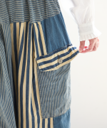 デニム×ヒッコリーストライプ　パンツ