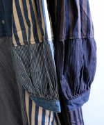 デニム×ヒッコリーストライプ　2wayワンピース