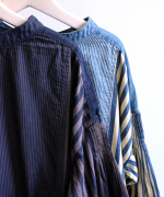 デニム×ヒッコリーストライプ　2wayワンピース