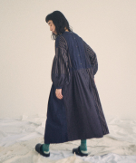 デニム×ヒッコリーストライプ　2wayワンピース