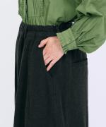 コットンリネン起毛ツイル　カーゴワイドパンツ