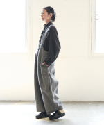 コットンリネン起毛ツイル　サロペット