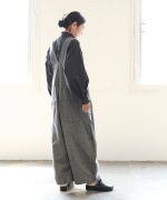 コットンリネン起毛ツイル　サロペット