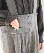 コットンリネン起毛ツイル　サロペット