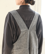 コットンリネン起毛ツイル　サロペット